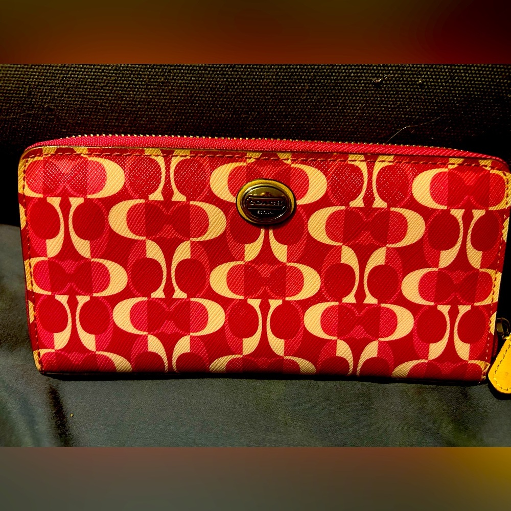 Coach Pink and Cream Wallet